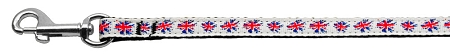 Graffiti Union Jack(UK Flag) Nylon Ribbon Leash 3/8 inch wide 4ft Long