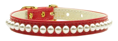 3/8" Pearl Collar Red 12