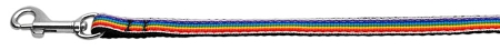 Rainbow Striped Nylon Collars Rainbow Stripes 3/8 wide 4Ft Lsh