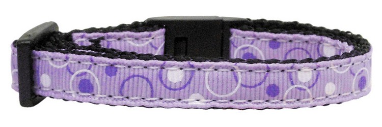 Retro Nylon Ribbon Collar Lavender Cat Safety