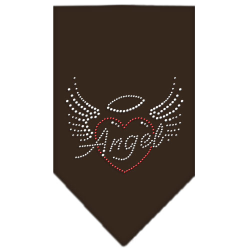 Angel Heart Rhinestone Bandana Brown Small