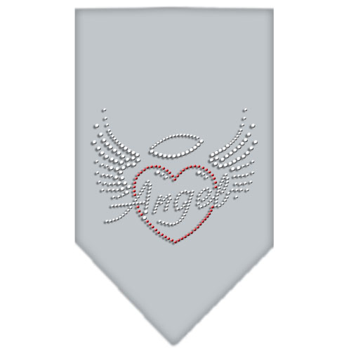 Angel Heart Rhinestone Bandana Grey Large