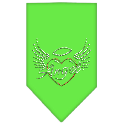 Angel Heart Rhinestone Bandana Lime Green Small