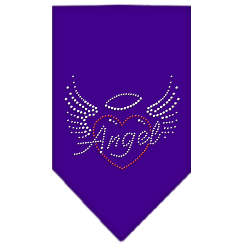 Angel Heart Rhinestone Bandana Purple Small