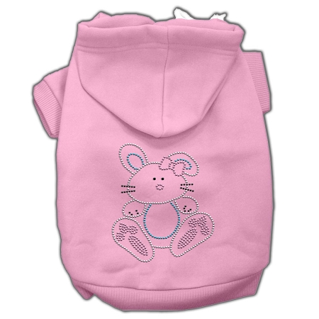 Bunny Rhinestone Hoodies Pink L