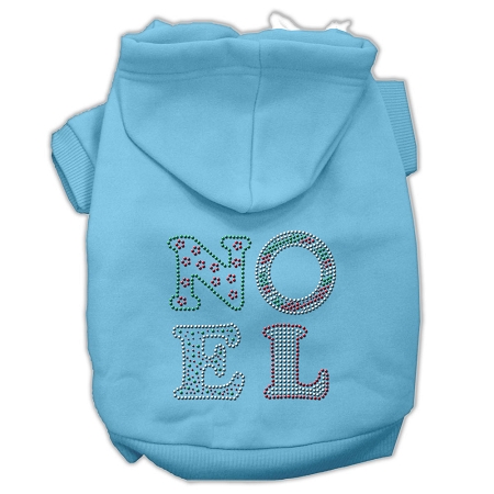 Noel Rhinestone Hoodies Baby Blue XS