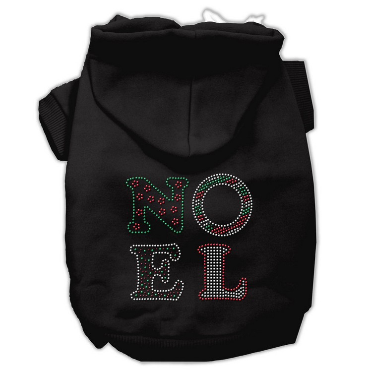 Noel Rhinestone Hoodies Black XXXL