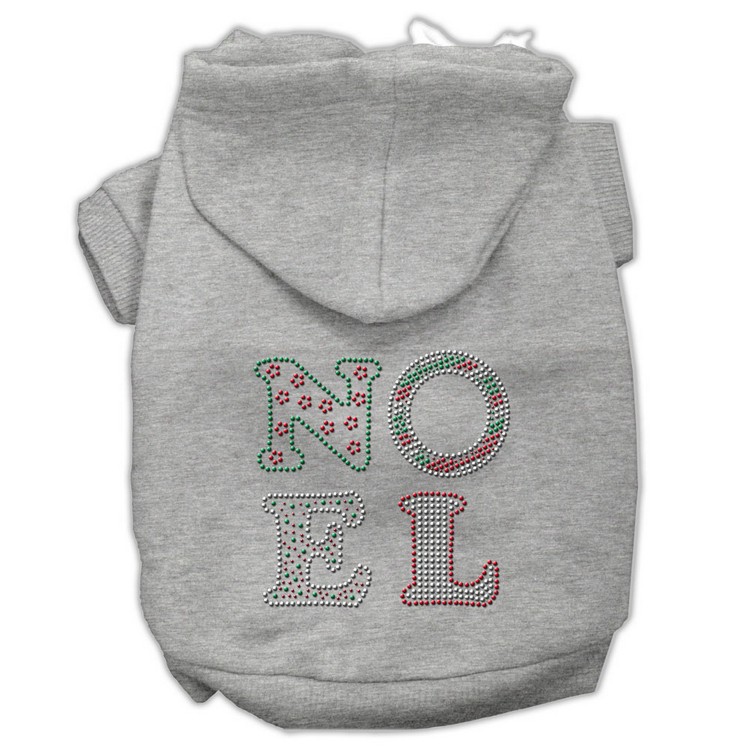 Noel Rhinestone Hoodies Grey L