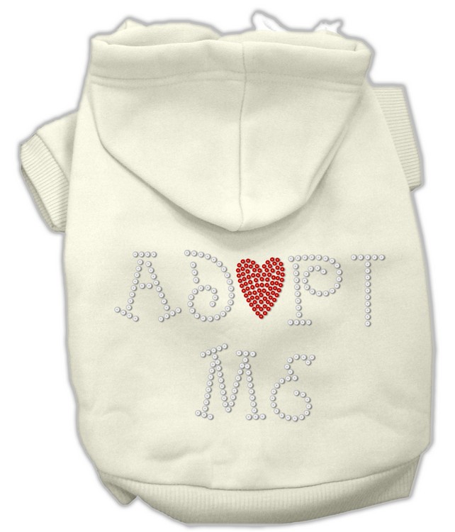 Adopt Me Rhinestone Hoodie Cream XXXL