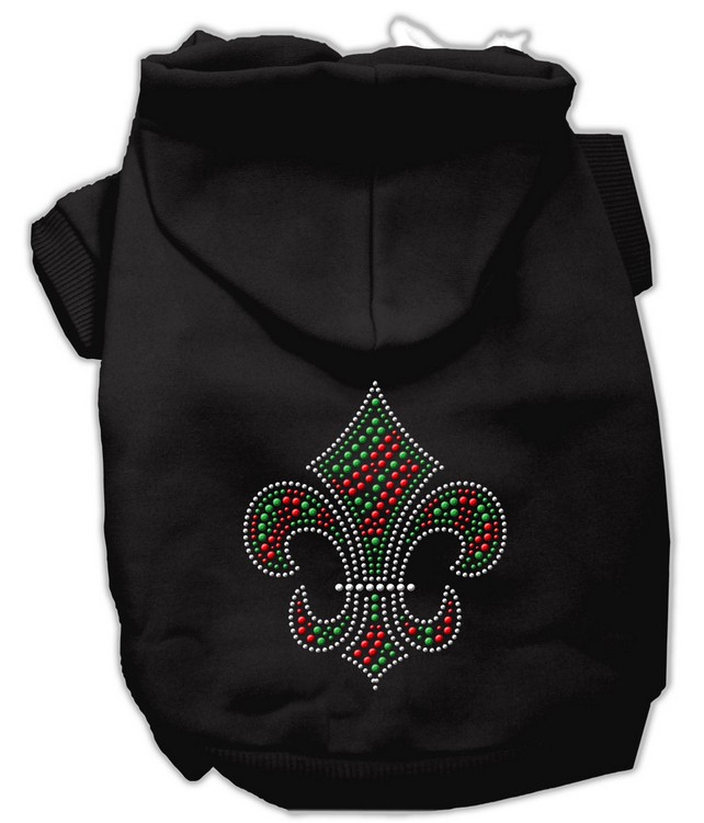 Holiday Fleur de lis Hoodies Black XL