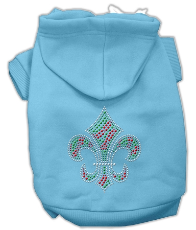 Holiday Fleur de lis Hoodies Baby Blue M