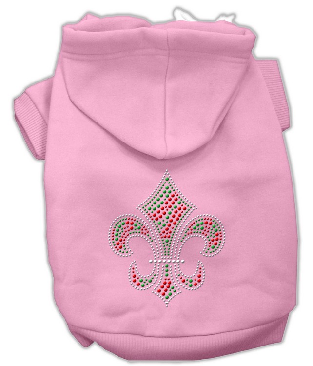 Holiday Fleur de lis Hoodies Pink XL