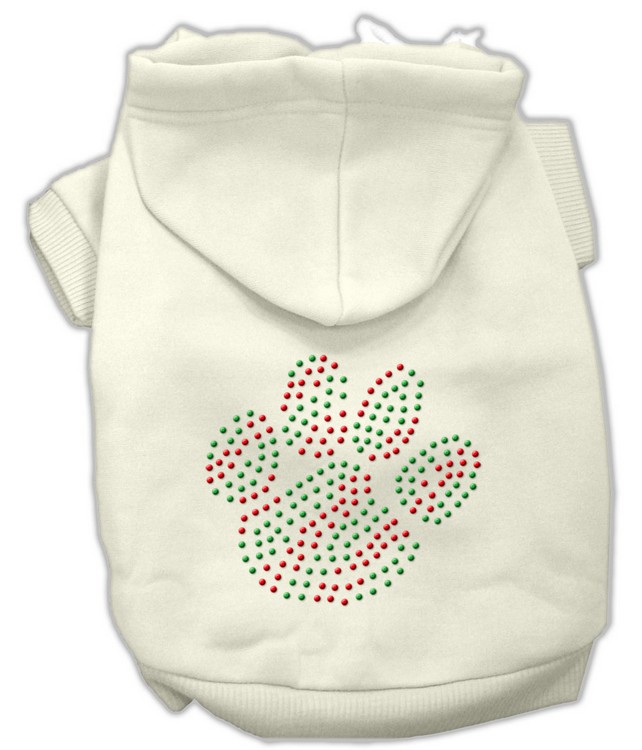 Holiday Paw Hoodies Cream XS