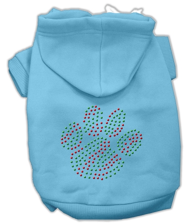 Holiday Paw Hoodies Baby Blue XS