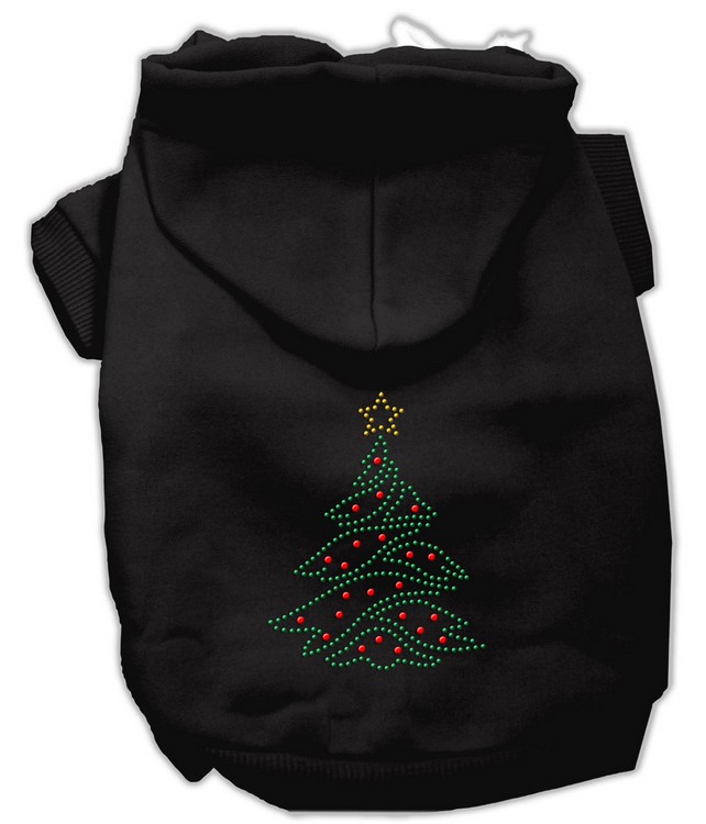 Christmas Tree Hoodie Black M