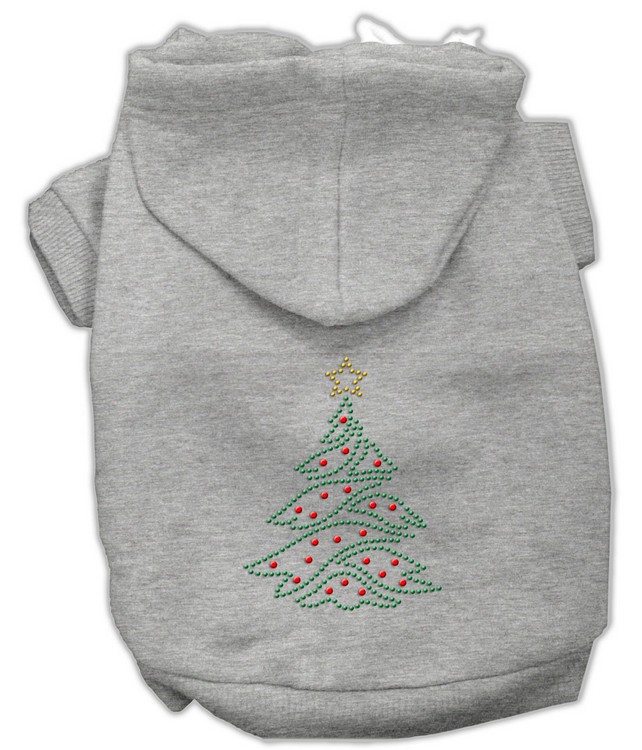 Christmas Tree Hoodie Grey XXXL