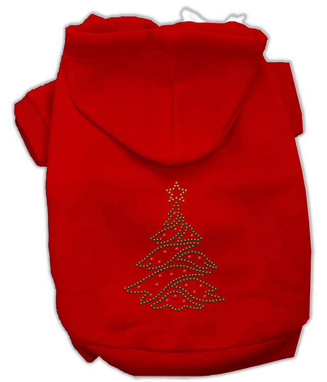 Christmas Tree Hoodie Red XS