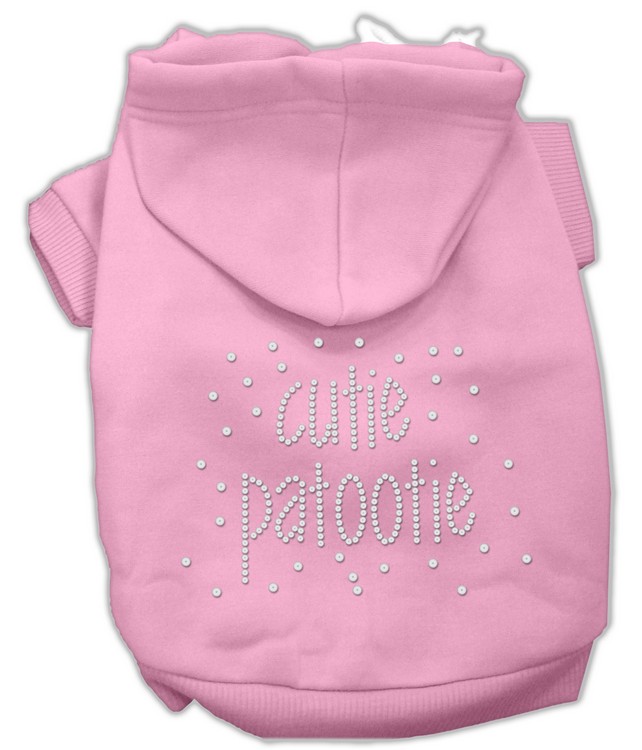 Cutie Patootie Rhinestone Hoodies Pink L