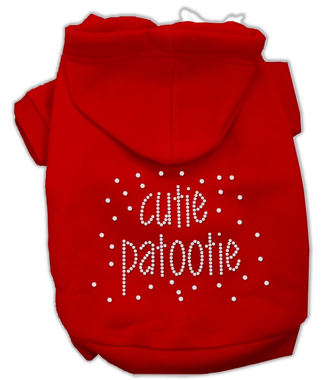Cutie Patootie Rhinestone Hoodies Red L