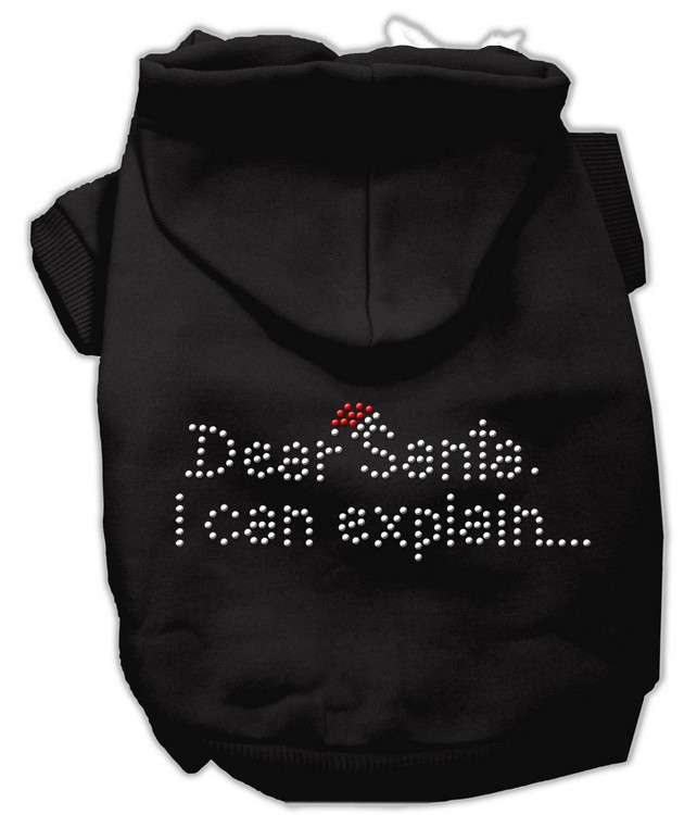 Dear Santa I Can Explain Hoodies Black XS