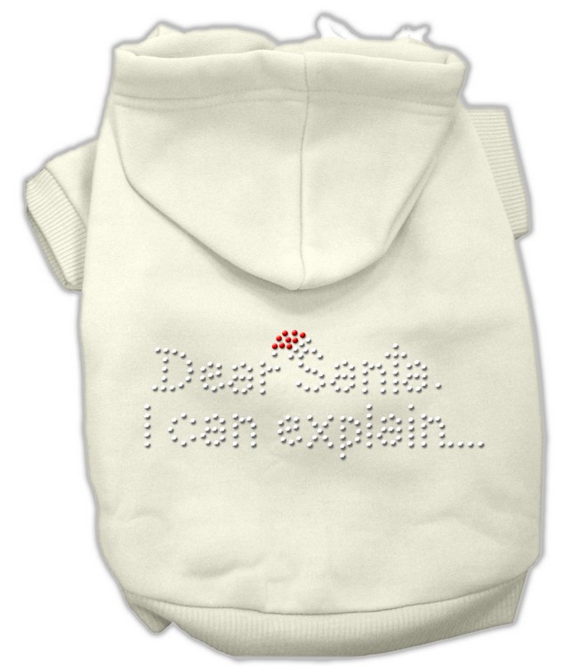 Dear Santa I Can Explain Hoodies Cream XXXL