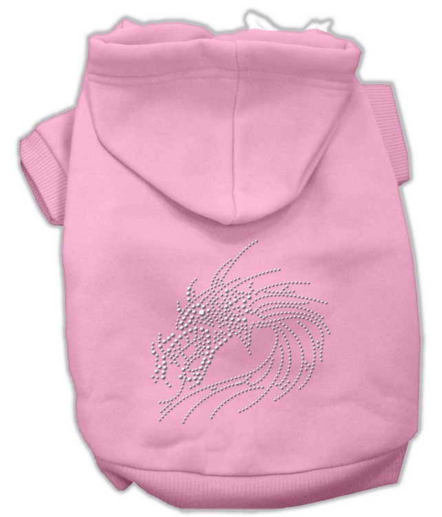 Studded Dragon Hoodies Pink L