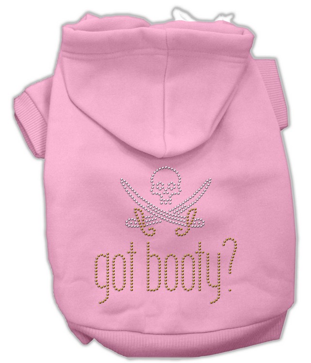 Got Booty Rhinestone Hoodies Pink S