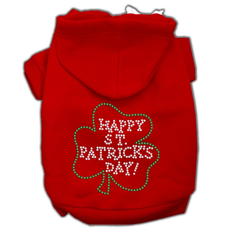 Happy St Patrick's Day Hoodies Red S