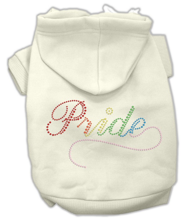 Rainbow Colored Pride Hoodies Cream XS