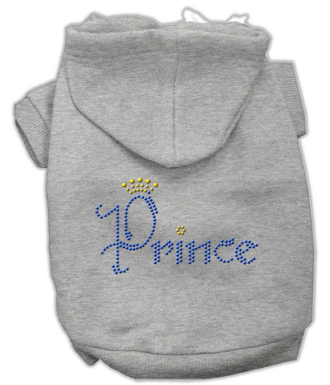 Prince Rhinestone Hoodies Grey XL