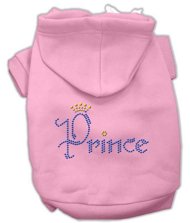 Prince Rhinestone Hoodies Pink XS