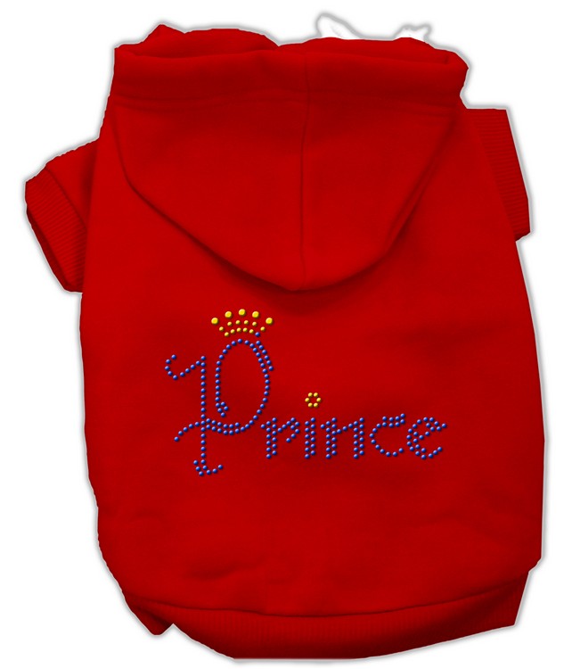 Prince Rhinestone Hoodies Red M