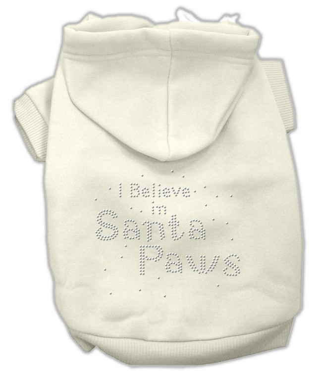 I Believe in Santa Paws Hoodie Cream XS