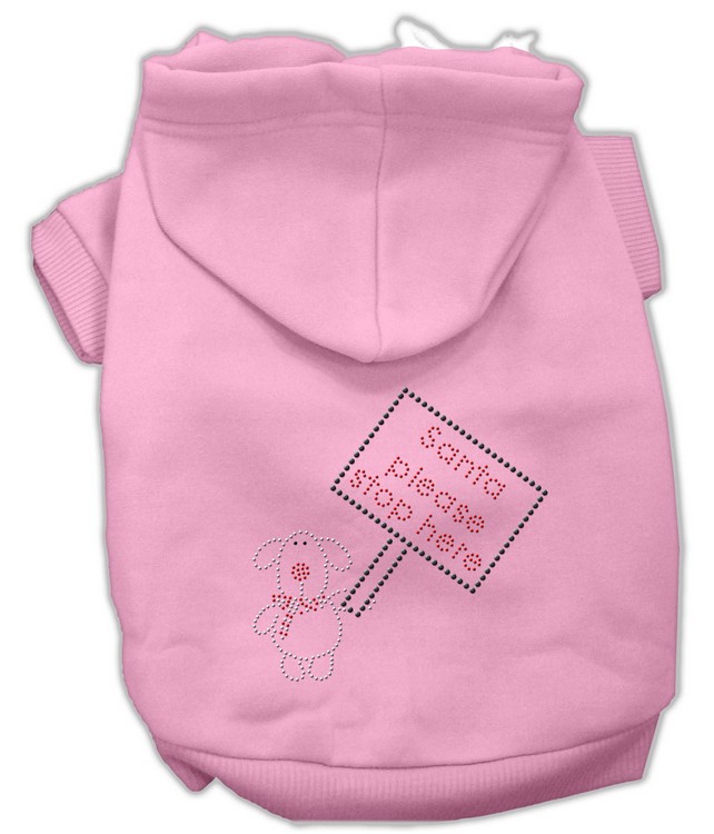 Santa Stop Here Hoodies Pink XL