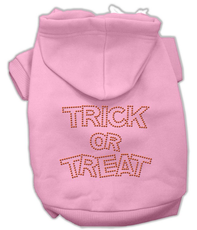 Trick or Treat Rhinestone Hoodies Pink M