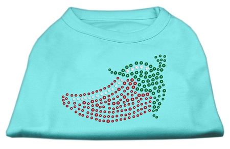 Rhinestone Chili Pepper Shirts Aqua XS