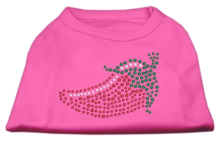 Rhinestone Chili Pepper Shirts Bright Pink XS