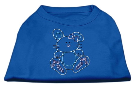 Bunny Rhinestone Dog Shirt Blue Med