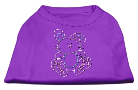 Bunny Rhinestone Dog Shirt Purple Med