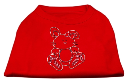 Bunny Rhinestone Dog Shirt Red Med