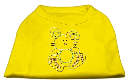 Bunny Rhinestone Dog Shirt Yellow Med