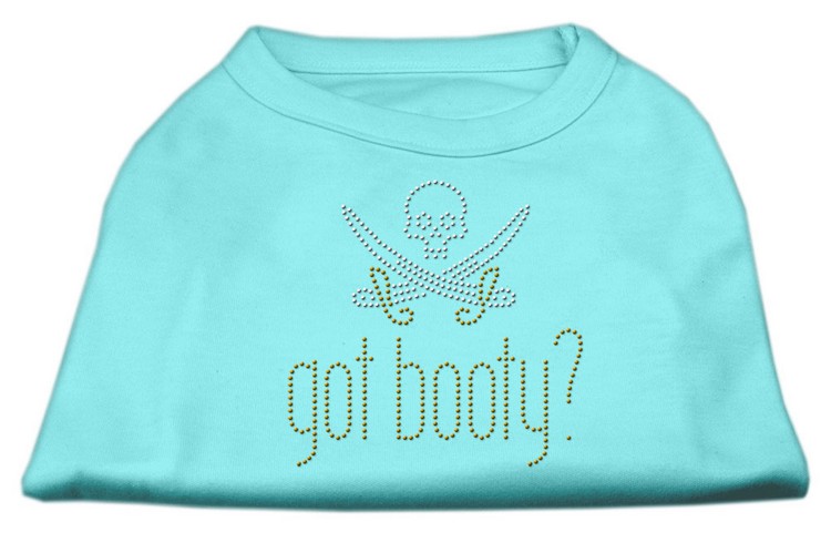 Got Booty? Rhinestone Shirts Aqua L