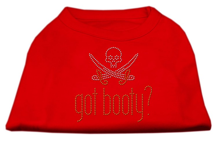 Got Booty? Rhinestone Shirts Red XS