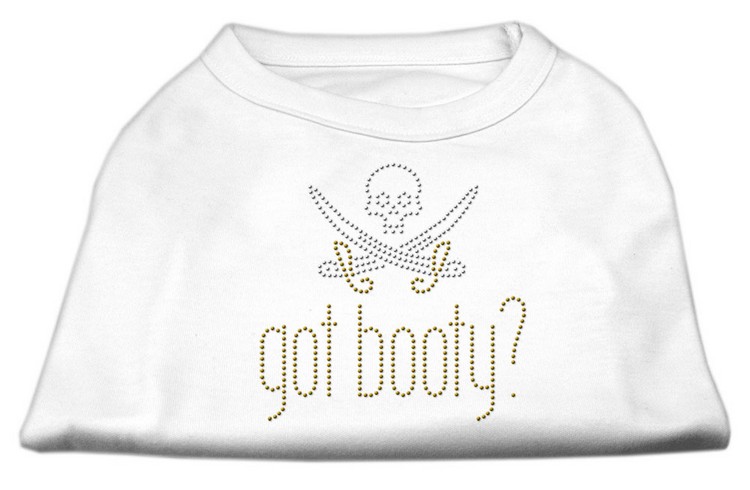 Got Booty? Rhinestone Shirts White M