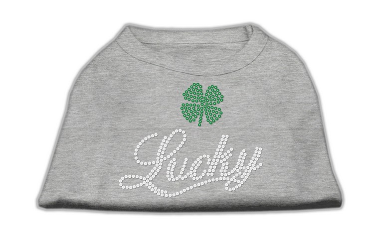 Lucky Rhinestone Shirts Grey S