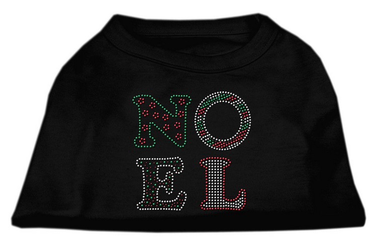 Noel Rhinestone Dog Shirt Black Med