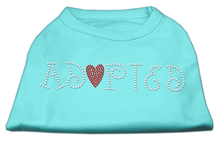 Adopted Rhinestone Shirt Aqua XXL