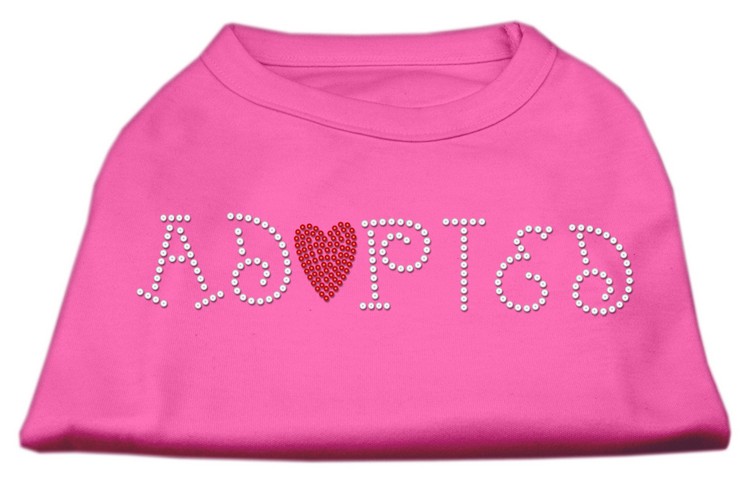 Adopted Rhinestone Shirt Bright Pink XXXL