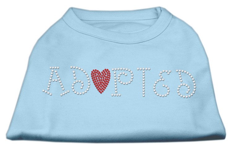 Adopted Rhinestone Shirt Baby Blue XL