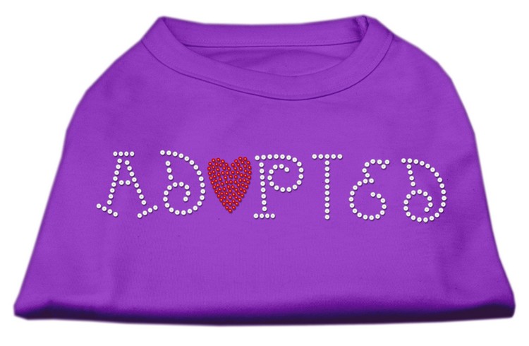 Adopted Rhinestone Shirt Purple XS